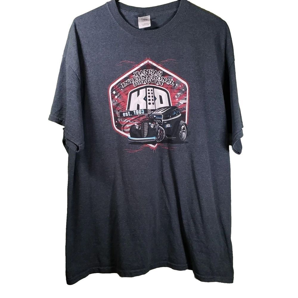 KANSAS INT'L DRAGWAY 50th Anniversary (2013) Men's XL tee shirt Drag Racing